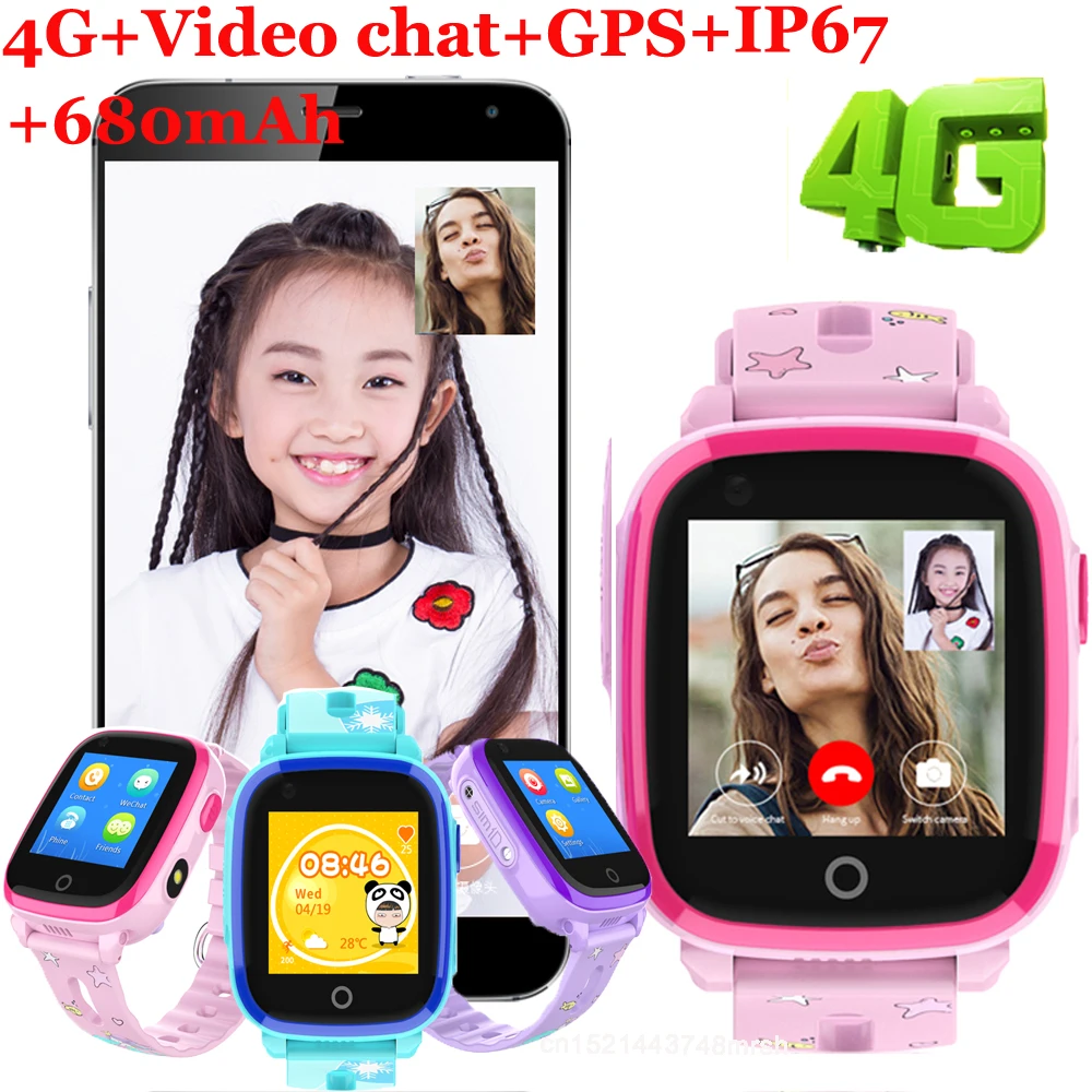 4g Детские умные часы gps LBS Wifi умные часы для детей IP67 водонепроницаемые часы для видеозвонков анти-потеря Детские умные часы подарки
