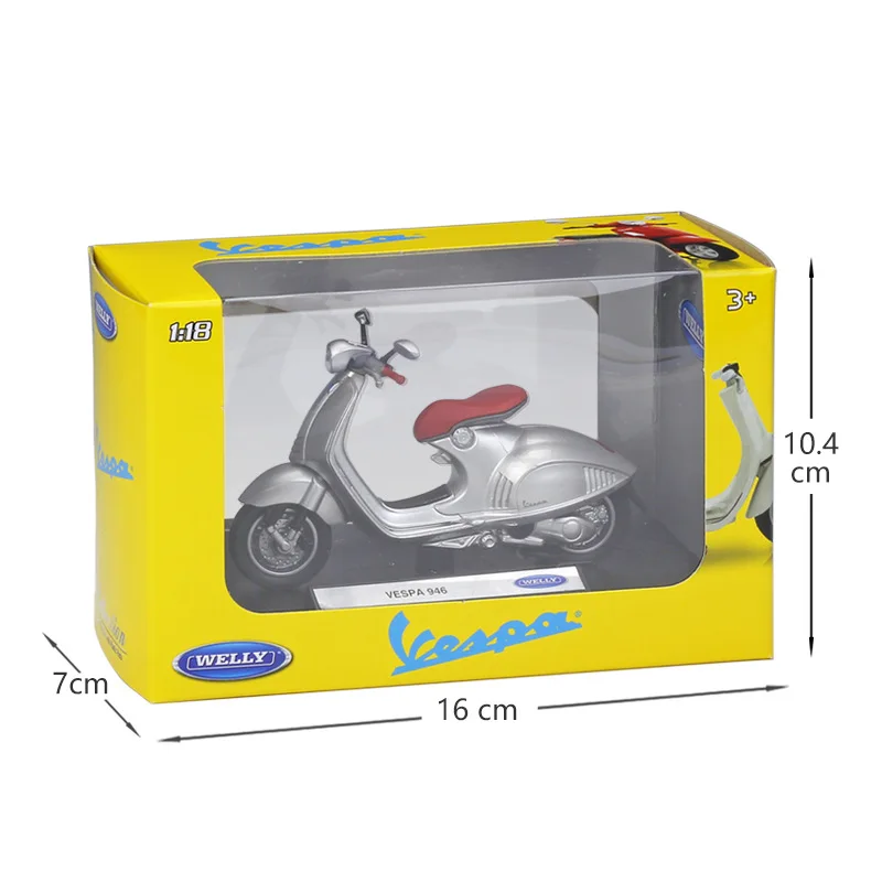 Модель мотоцикла Welly 1:18 2014 VESPA 946 модель из сплава велосипед миниатюрная гоночная