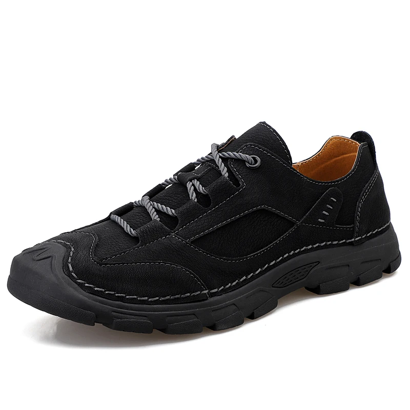 

Мужские уличные повседневные туфли большого размера 38-45, модные повседневные уличные туфли ручной работы с прострочкой для альпинизма, дом...