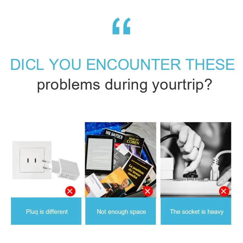 

Socket Plug Adapter Universal american european EU To US UK Power plug adapter USA Israel Brazil Travel Adapter plug converter