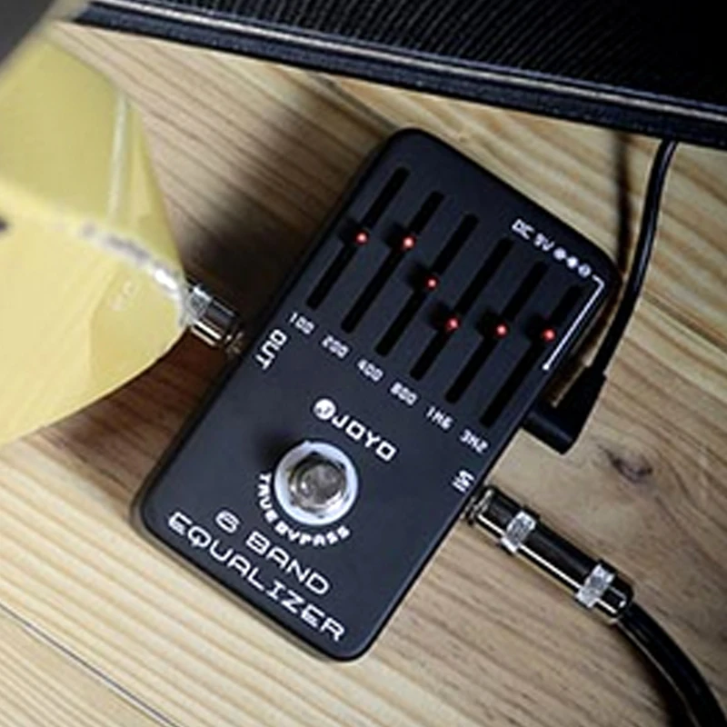 JOYO 6 полос эквалайзер Гитары педали Stompbox отрегулировать Низкая Средняя Высокая