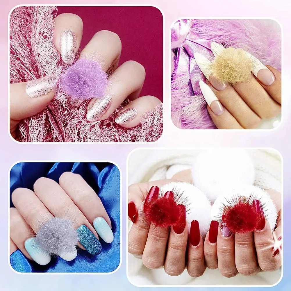 

Pom Pom 3D 2021 Magnetic Nail Pom 1Pcs Magnetic Pom-poms Magnetic Nail For Accent Puffy Pom Pom R4N5