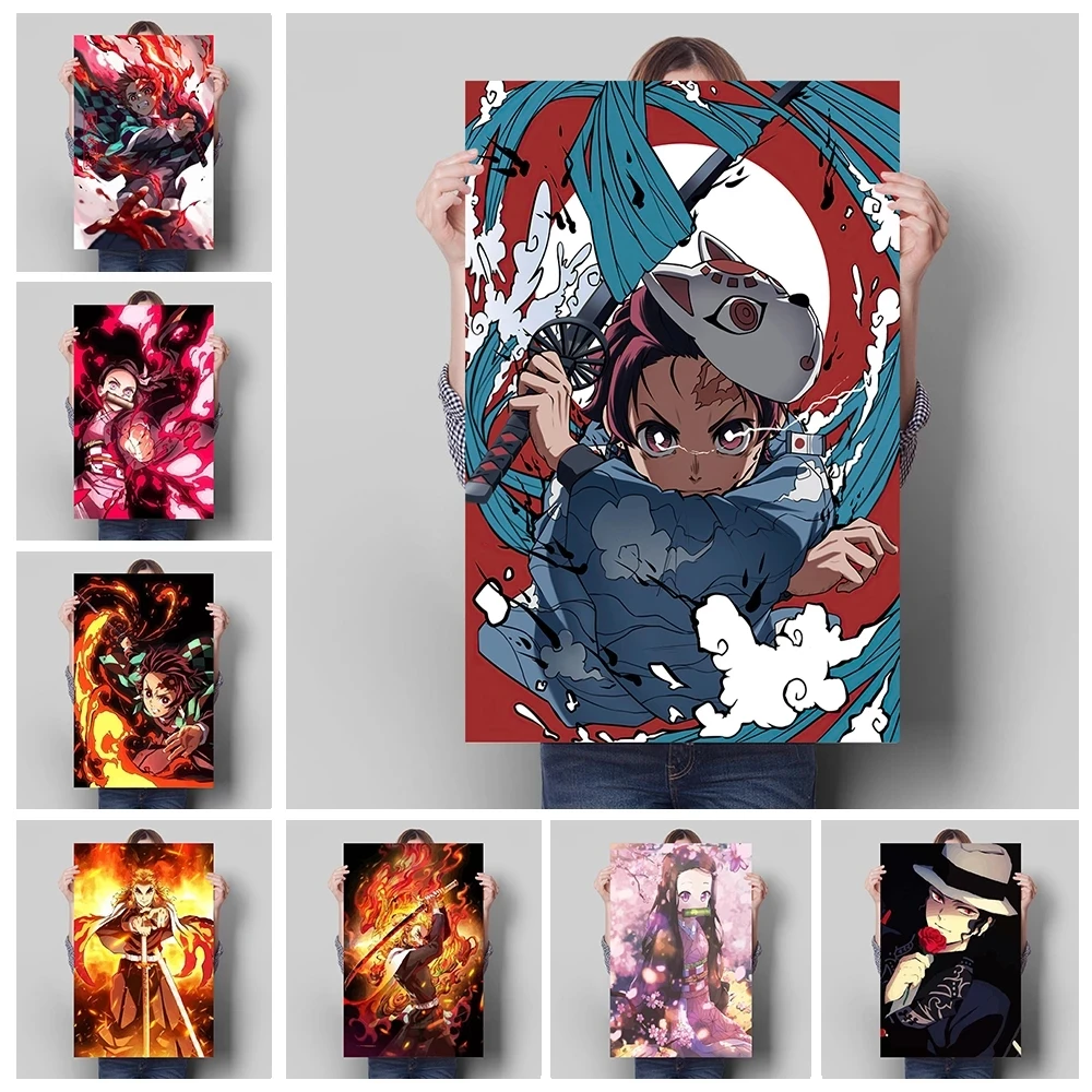 

Janpanese Wall Artwork Demon Slayer Canvas Print Posters Painting Anime Picture Character Home Decor Living Room Modern Modular