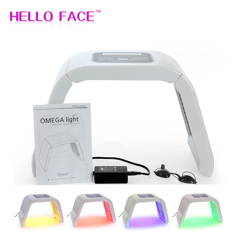 4 цвета светодиодный светильник PDT фототерапия для кожной терапии красный синий