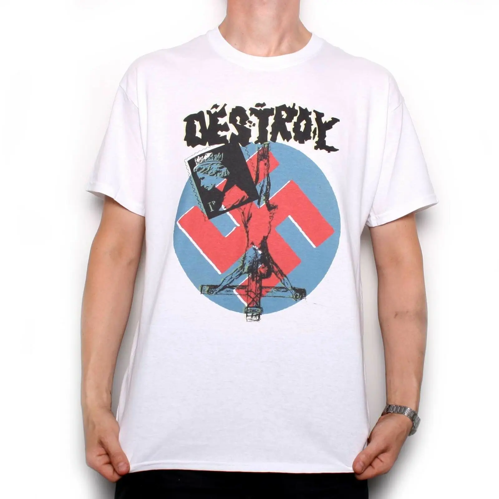 Панк Футболка уничтожить Old Skool Hooligans секс пистолеты S 3XL бесплатную доставку в