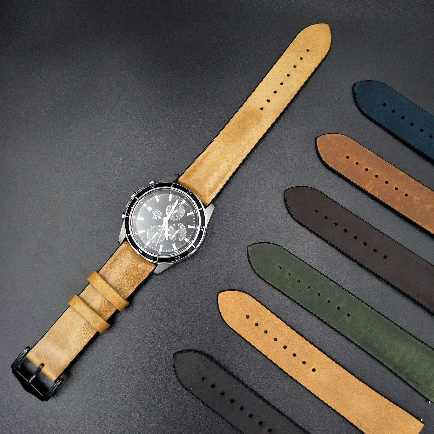 watch Strap For Samsung Galaxy Watch 46mm 42mm Band Silicone Genuine Leather for Gear s3 Classic active 2 40mm 44mm Huawei Watch