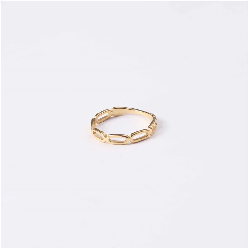 

Stainless Steel Punk Geometric Rectangular Ring Korean Fashion Women Simple Finger Ring Gothic Style 2021 Trends Jewellery
