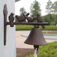 antique decorative doorbell outdoor manually shaking wall mounted medieval rustic door bell garden home cast iron bells