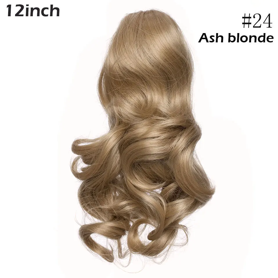 ash blonde S-noilite, 12-26 дюймов, заколка-коготь, конский хвост, наращивание волос, синтетический конский хвост, enxtension, волосы для женщин, конский хвост, шиньон - Цвет: ash blonde