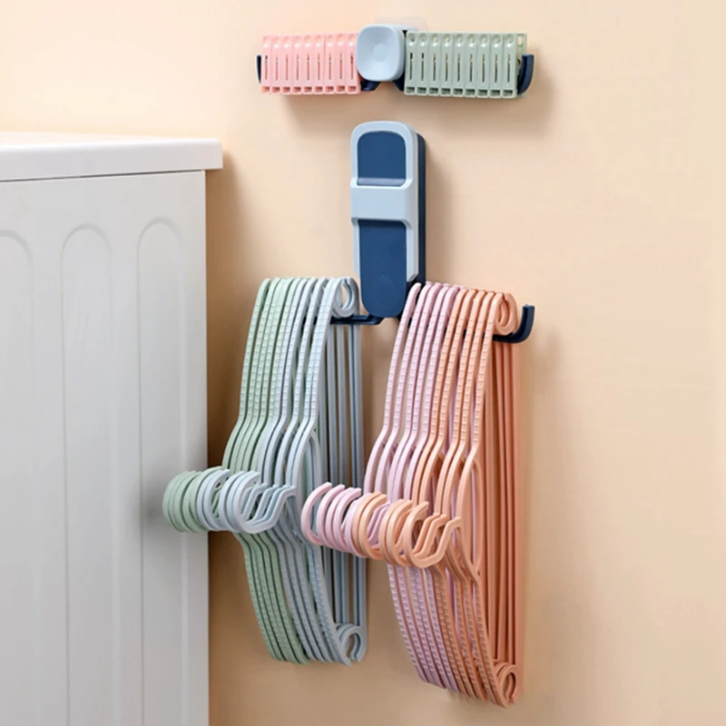 

Creative Foldable Hanger Storage Rack Free Punch Storage Organizer Clothes Hanger Shelf Bathroom Tools Accessories Supplies