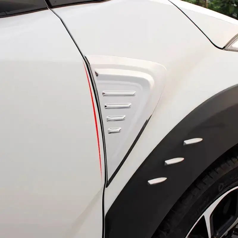 

Для Toyota C-HR CHR 2018, автомобильный хромированный передний брызговик, Боковая Крышка вентиляционного отверстия двигателя, отделка, акулий, жабр...