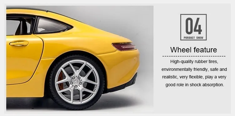 Масштаб 1:18 Merce-Bens AMG GT Модель игрушки для детей Рождественский подарок Прямая поставка сплав супер модель автомобиля Подлинная коллекция