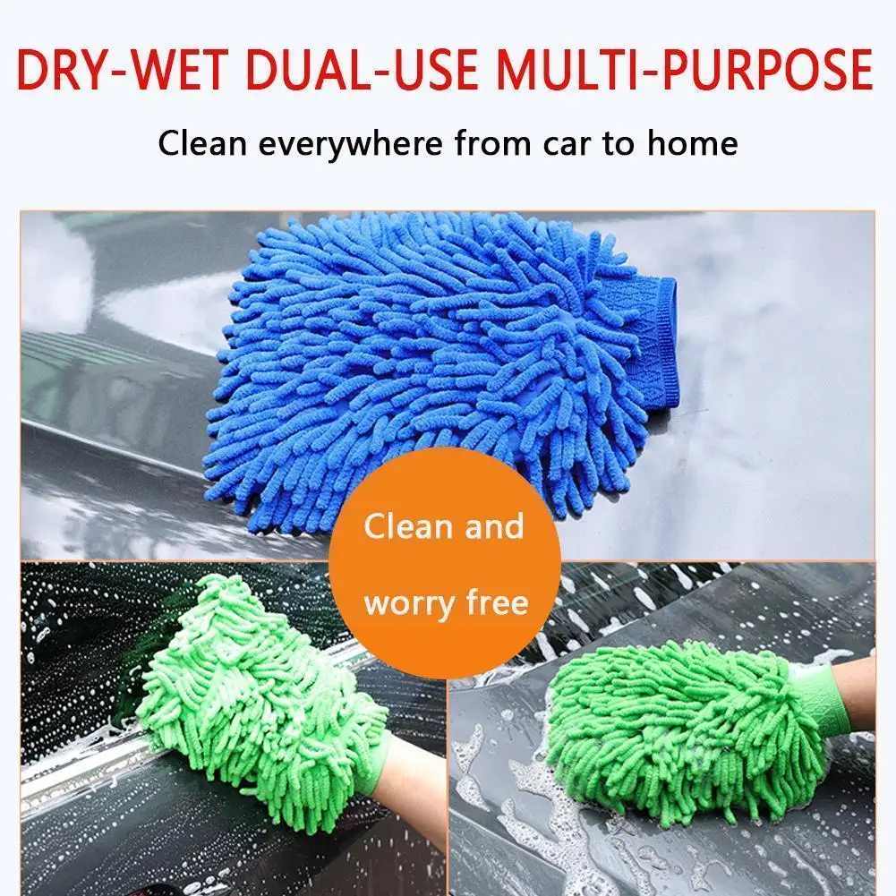 

Car Cleaning Protector Drying Gloves Ultrafine Fiber Microfiber Tool Auto Accessories Glove Home Chenille Wash Window Clean O3p5