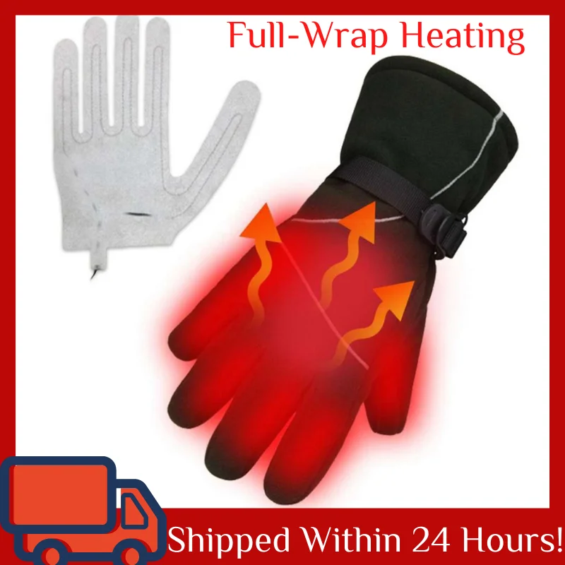 

USB Heated Gloves Winter Warm Five-Finger Gloves Heating Pad Electric Heating Film Glove Heating Sheet For Fishing Hunting