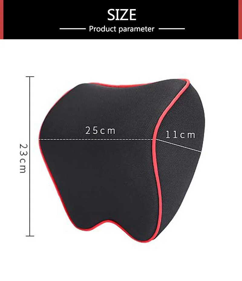 

Car Neck Headrest Pillow Car Accessories Cushion Auto Seat Head Support Neck Protector Automobiles Seat Neck Rest Memory Cotton