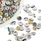 Смешанные Стиль Стразы бусинки Ассорти Цвет чешского хрусталя бусинки Rondelle, разделители для ювелирных изделий Выводы для изготовления ювелирных изделий серьги браслеты