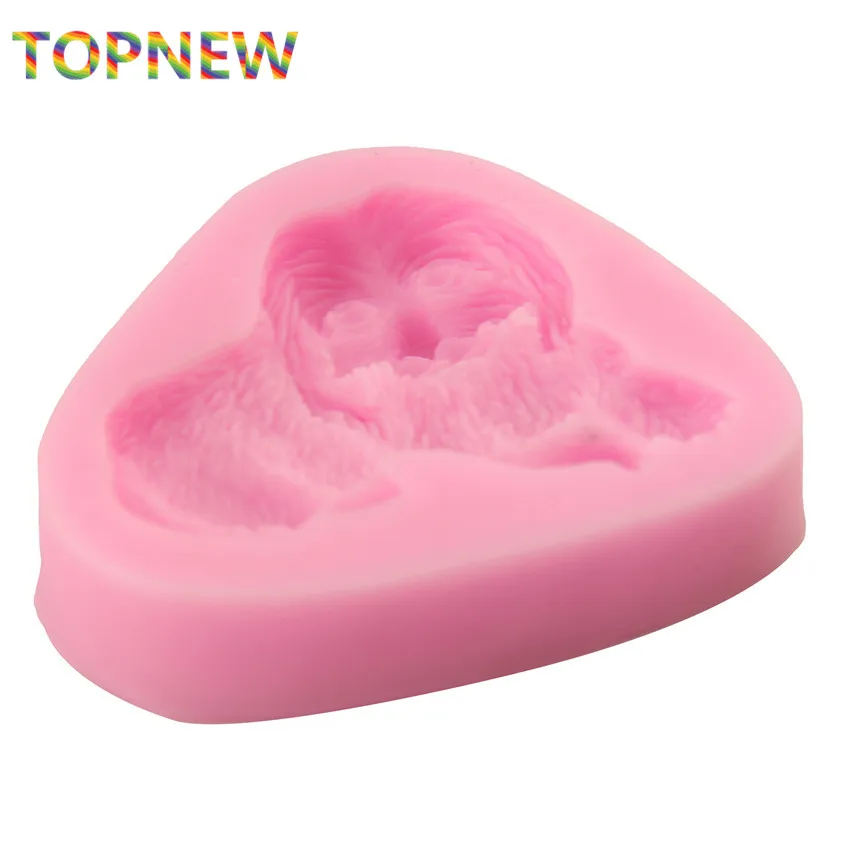 DIY милые длинные волосы собака силиконовые формы для торта щенок Стайлинг форма