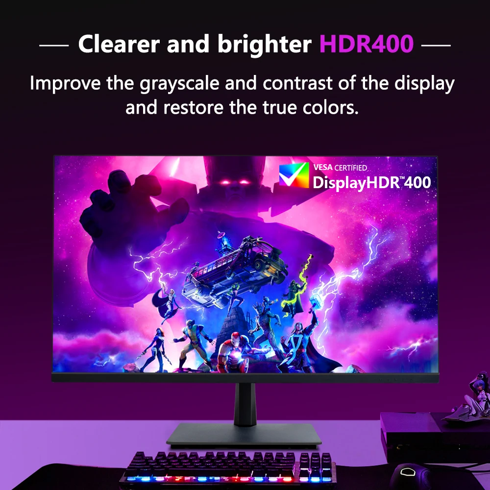 

MUCAI 27 Inch PC Monitor 144Hz IPS Lcd Display HD Desktop Gaming Computer Screen Flat Panel HDMI/DP