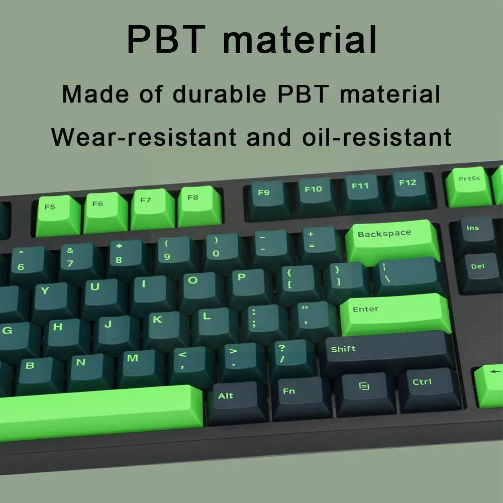 

Двухцветные молдинговые колпачки Pbt подходят для высоких, черных и зеленых ключей 1 комплект K3d6