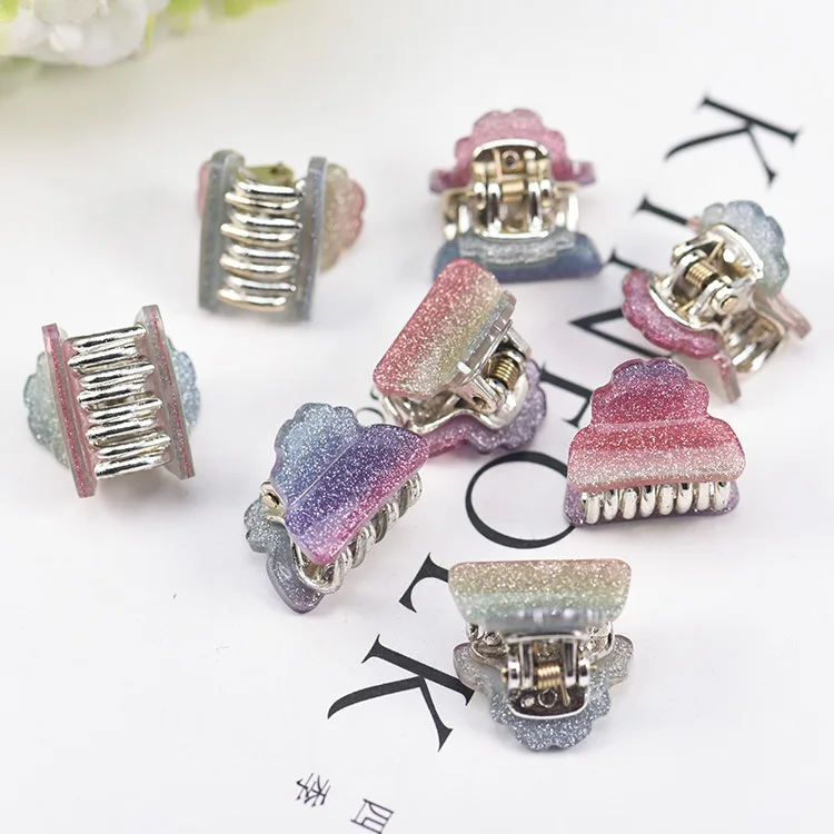 Женские заколки для волос 4 шт./лот минималистичные клипсы радужной расцветки