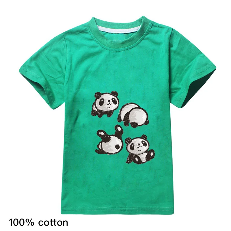 

Kids Clothes Animal Print Baby Boy T Shirt Cartoon Panda Shirts for Teenage Girls Children Tops School Birthday Tshirt