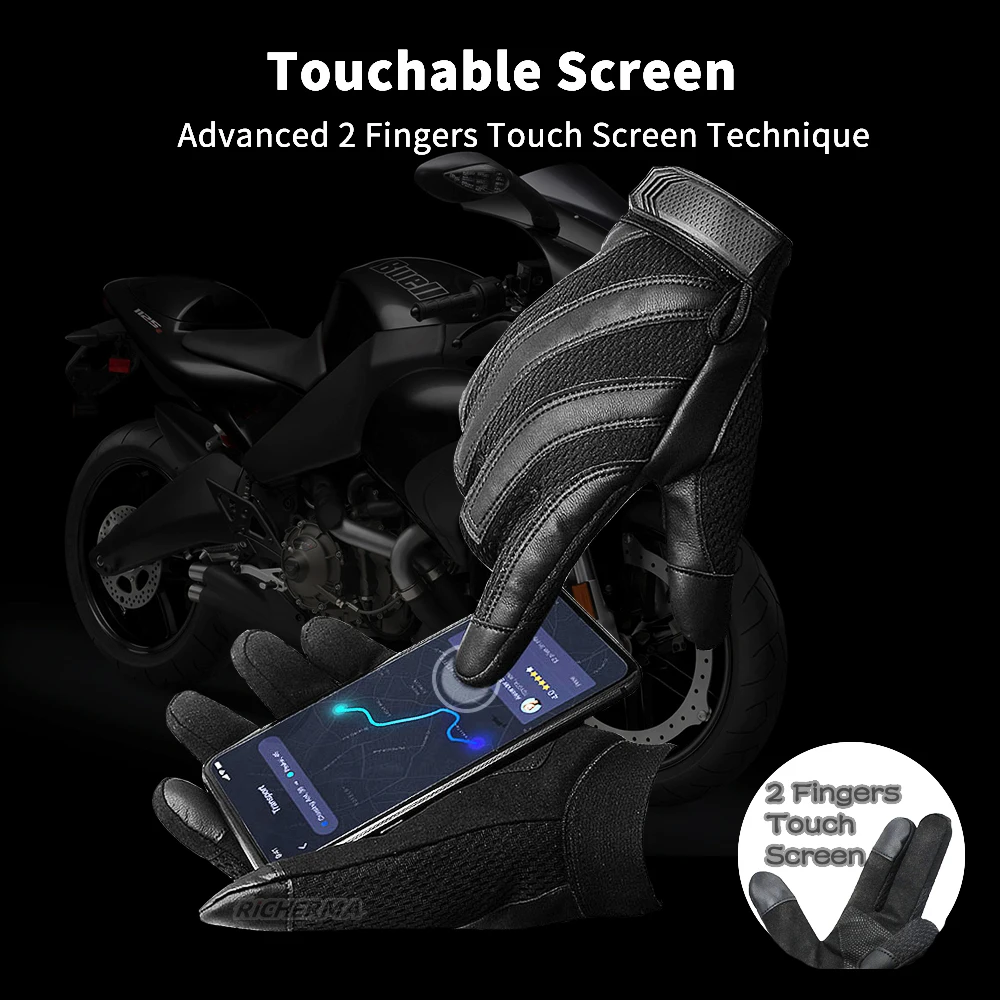 Перчатки мотоциклетные зимние камуфляжные Нескользящие с сенсорным