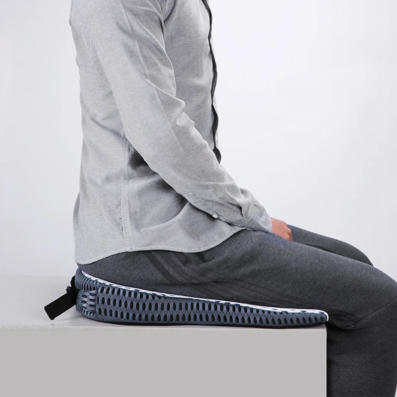 

2 Pcs Car Wedge Butt Support Seat Cushion for Pressure Relief Pain Relief Orthopedic Ergonomic Memory Foam, Black & Gray