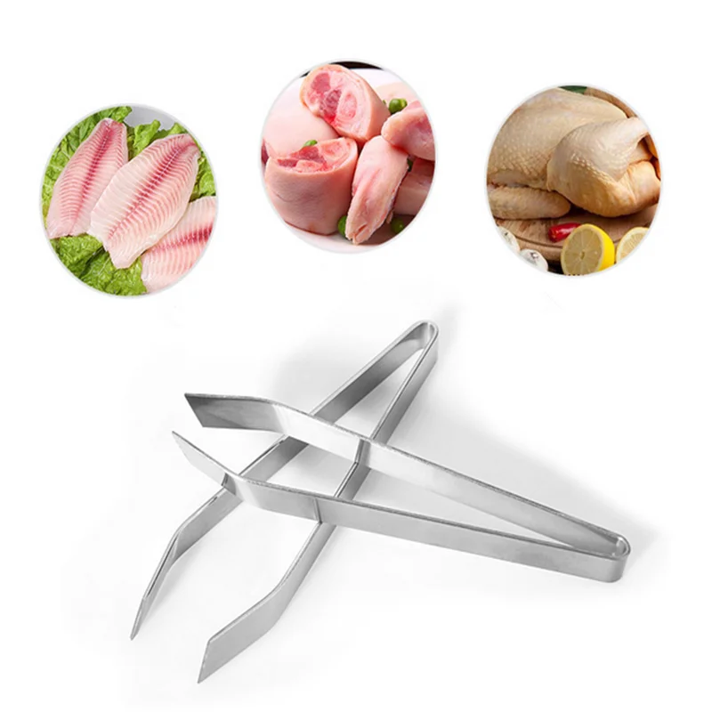 

1pcs Kitchen Accessories Fish Bone Tweezers Seafood Fish Bone Remover Tools Pliers Pig Hair Plucking Clamp Kitchen Gadgets Tools
