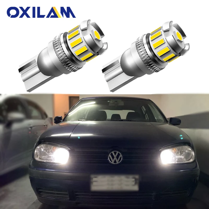 2x Светодиодный светильник T10 W5W без ошибок боковой зазор для Volkswagen VW Golf 4 5 6 7 Scirocco