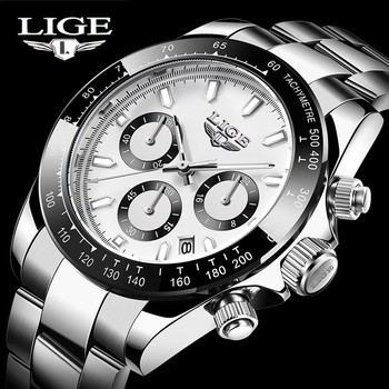 LIGE 2022 New Mens Watches Quartz Business Waterproof Watch Man Watches Top Brand Luxury WristWatch Men Chronograph Reloj Hombre-36733