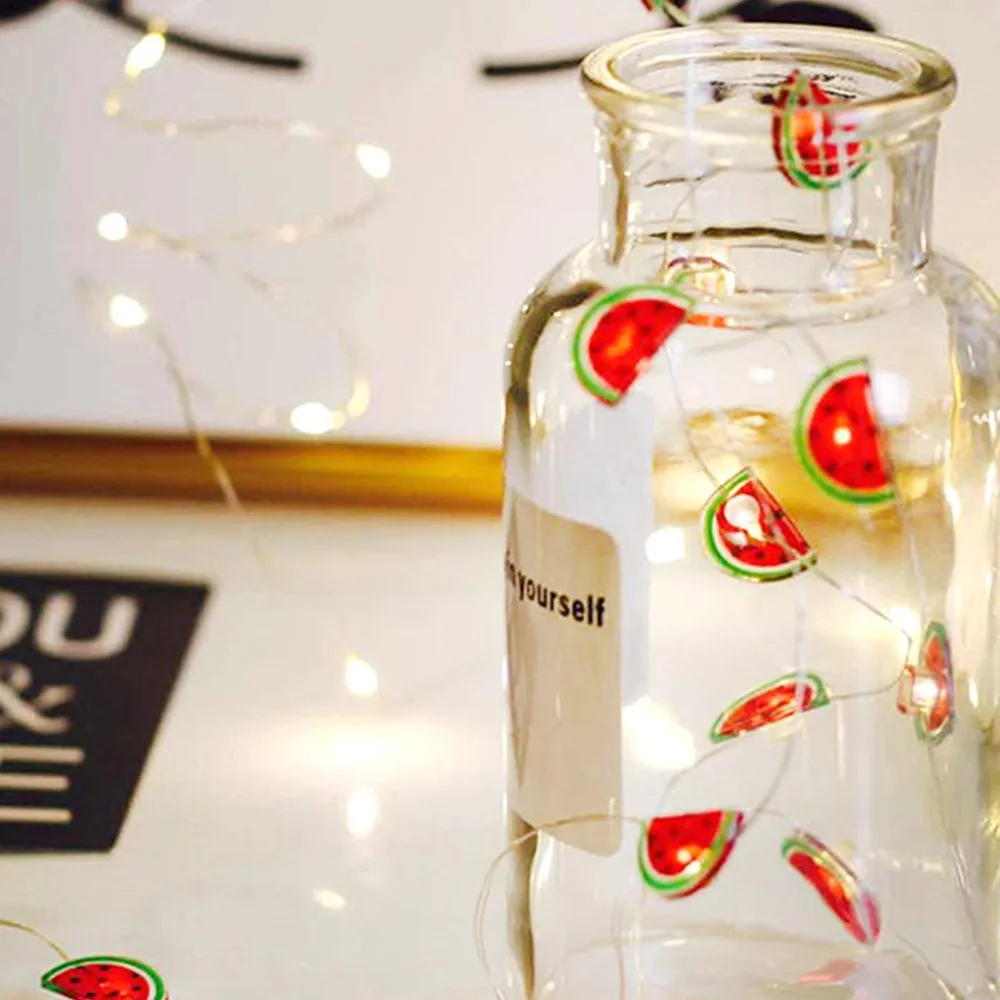 20 светодиодов Арбузные огни простая и прекрасная гирлянда атмосферная лампа