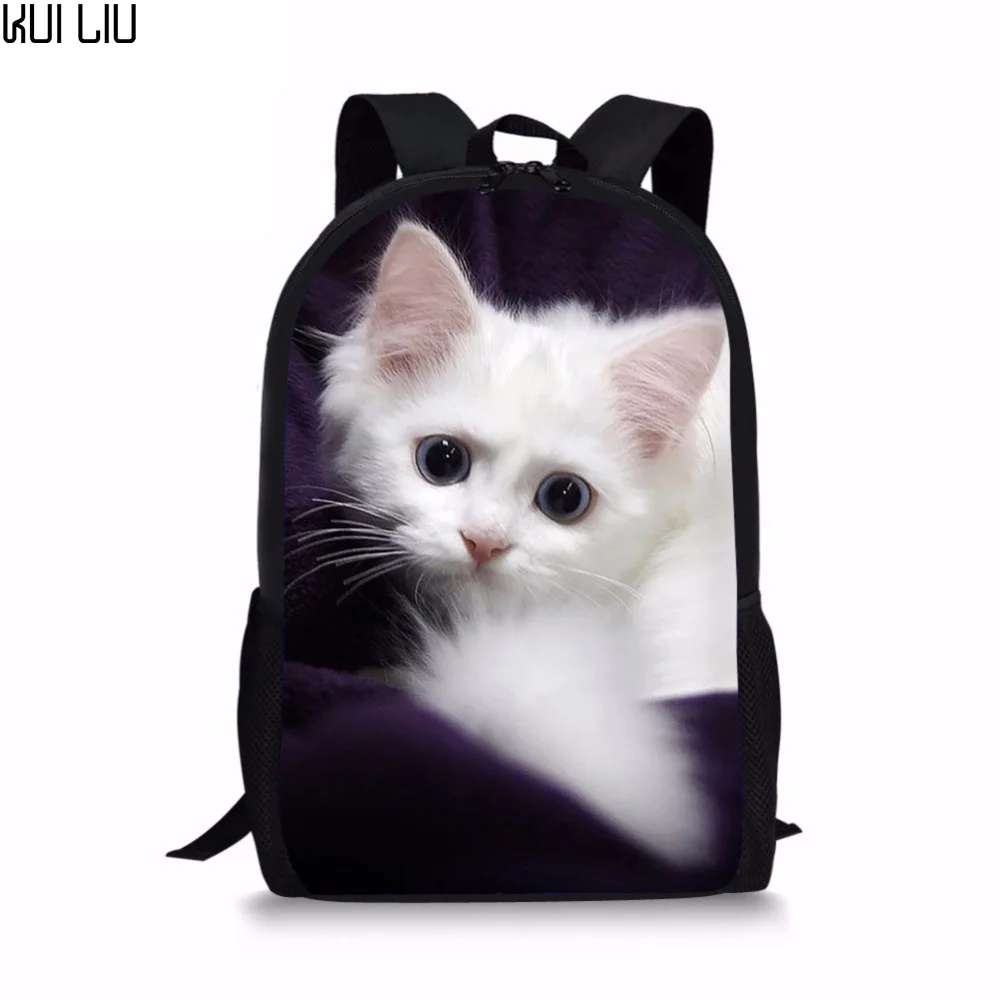 

Куй Liu Kawaii сиамская кошка Печать школьный рюкзак для детей, мальчиков и девочек Наплечные рюкзаки женские милые авоська подростков Мини Рюк...