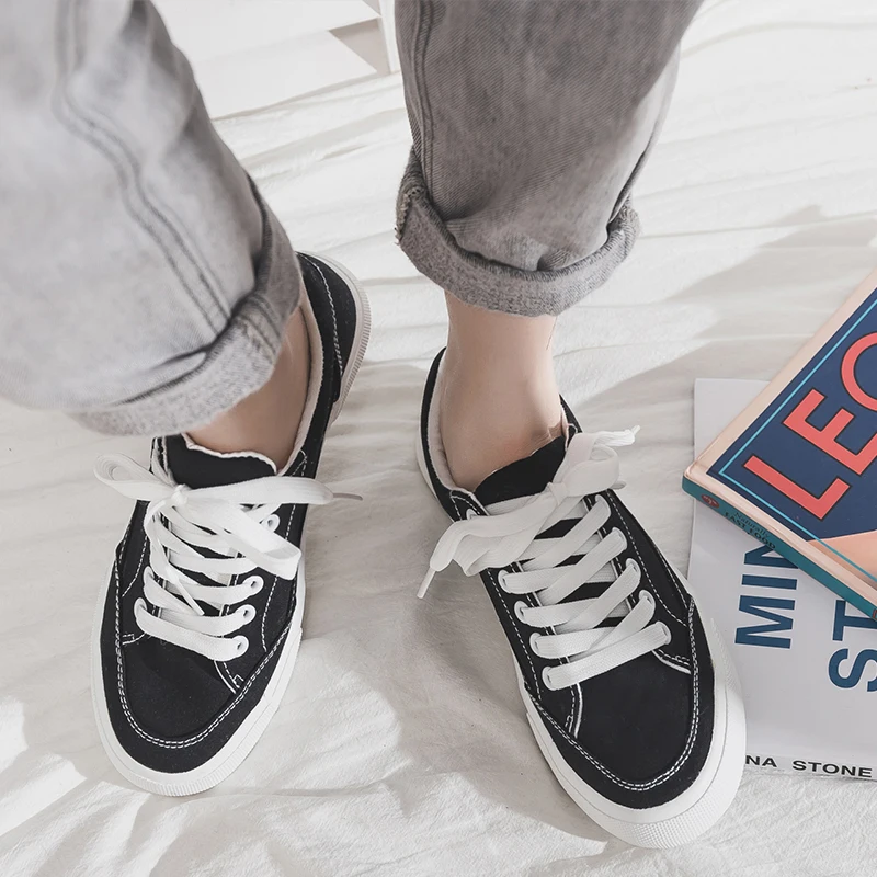 M.GENERAL Новинка 2019 года Осенняя обувь Цвет черный белый синий парусиновая женские