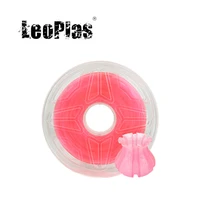 leoplas 1kg 1 75mm transparent translucent clear pink pla filament for 3d printer consumable printing supply plastic material