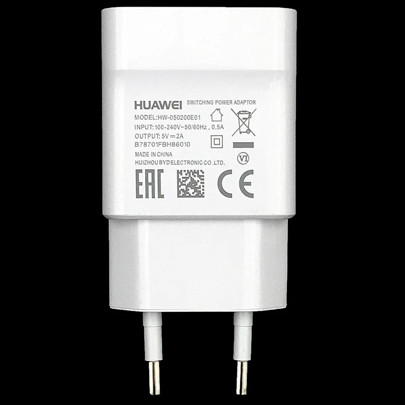 Оригинальное зарядное устройство Huawei 5 В/2 А быстрое с европейской вилкой адаптер