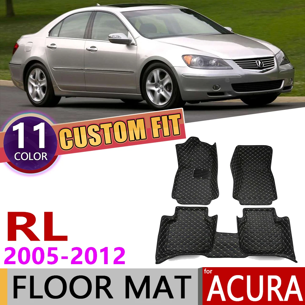 Регбийные кожанные коврики для Acura RL KB1 KB2 5 мест 2005 ~ 2012 Авто коврик ног аксессуары