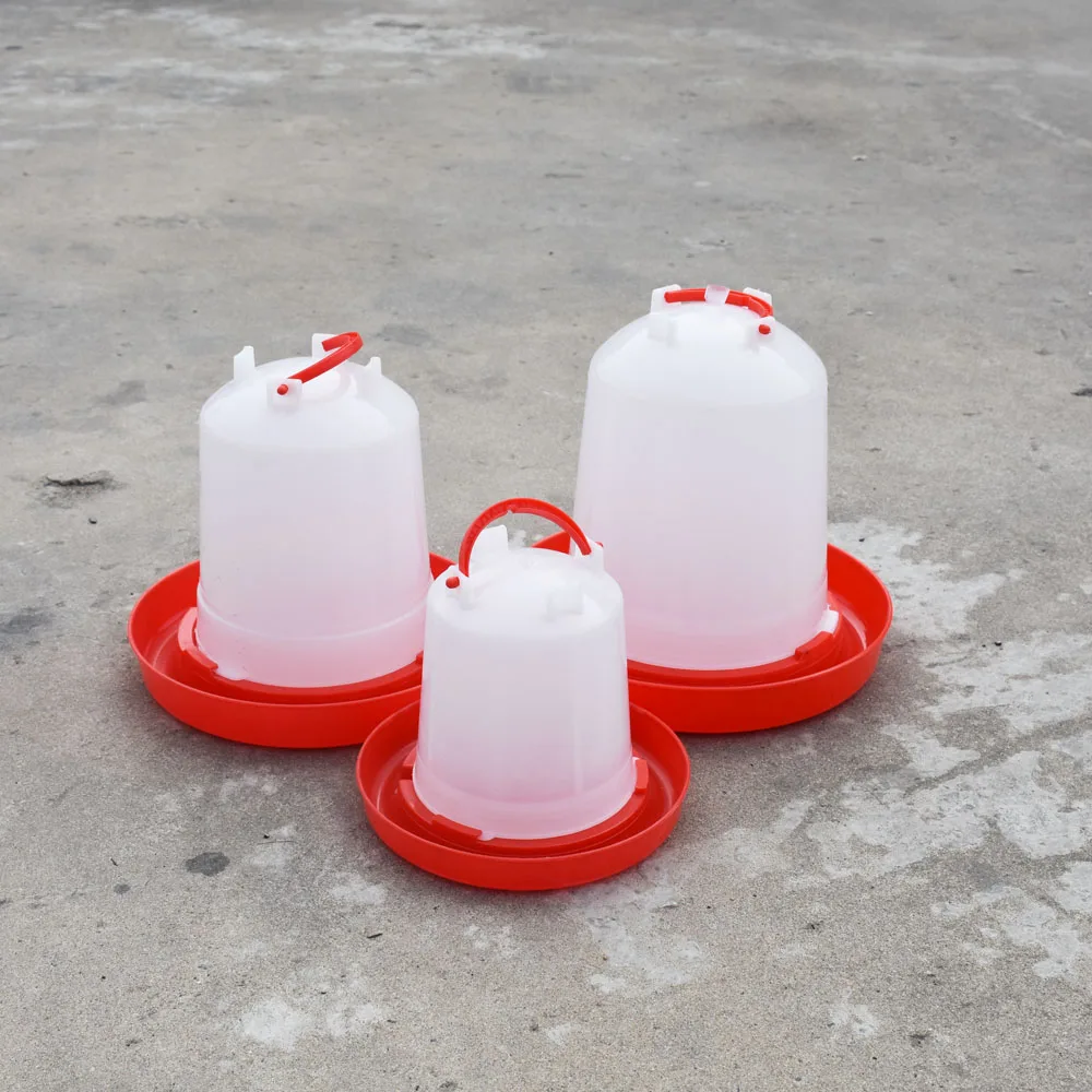 

2Set Chickken Feeding Watering Supplies Chicken Feeder Drinker Poultry Chick Hen Quail Bantam Feeding Tool 1L 2L 4L