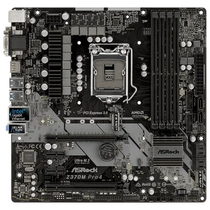 usedasrock z370m pro4 eighth generation motherboard micro atx ddr4 support i7 8100 8600k free global shipping