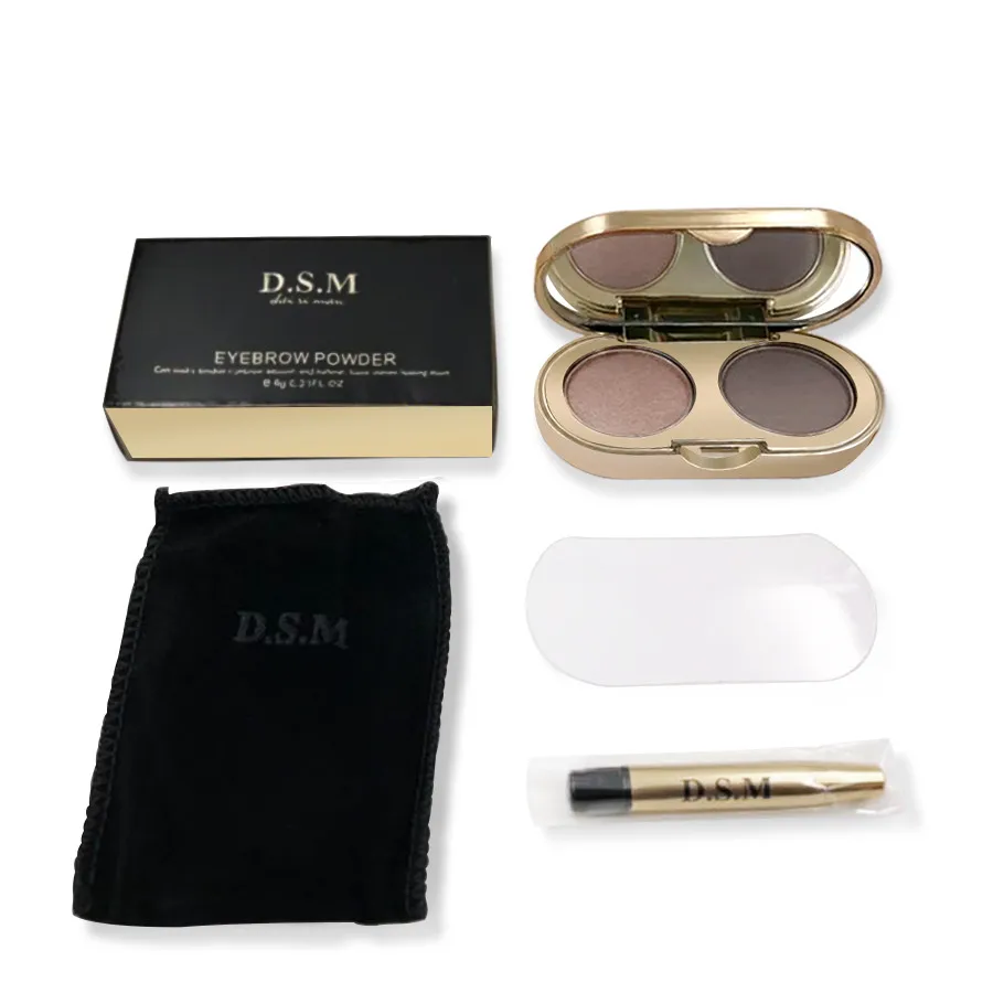 Профессиональная пудра для бровей D.S.M 2 цвета водостойкая палитра теней макияжа