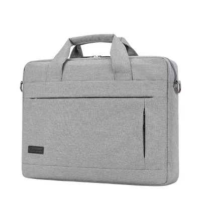 light grey 15inch Вместительная сумка для ноутбука для мужчин и женщин портфель для путешествий Бизнес сумки для ноутбуков 14 15 дюймов Macbook Pro PC - Цвет: light grey 15inch