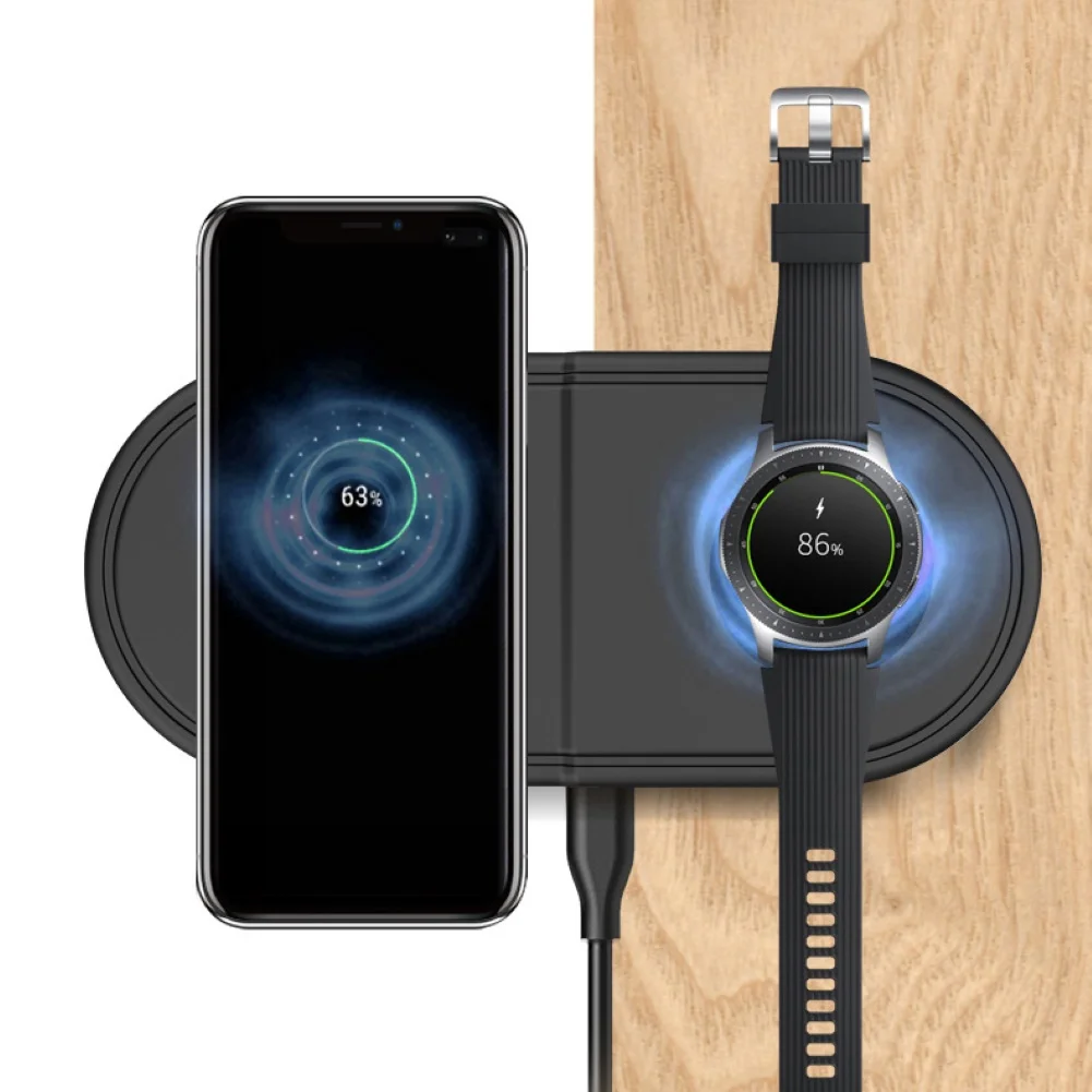 3 в 1 Беспроводное зарядное устройство 10 Вт быстрое подставка для iPhone i Watch