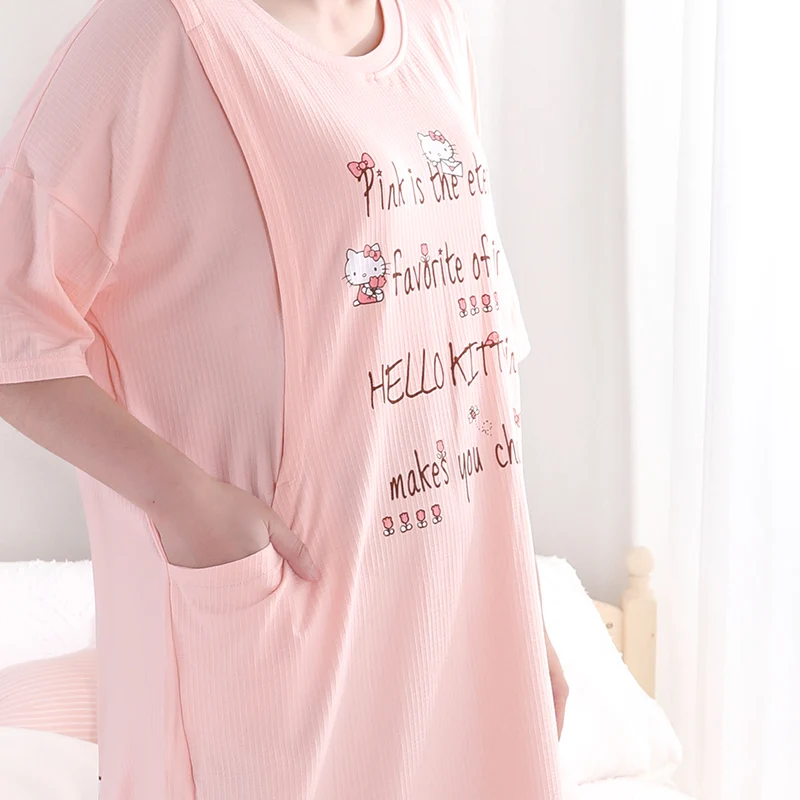 Платье для кормящих мам YATEMAO одежда грудного вскармливания беременных Хлопковая