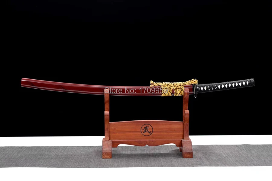 Японский самурайский меч Tsuba из железа катана полный Танг дамасский сложенный