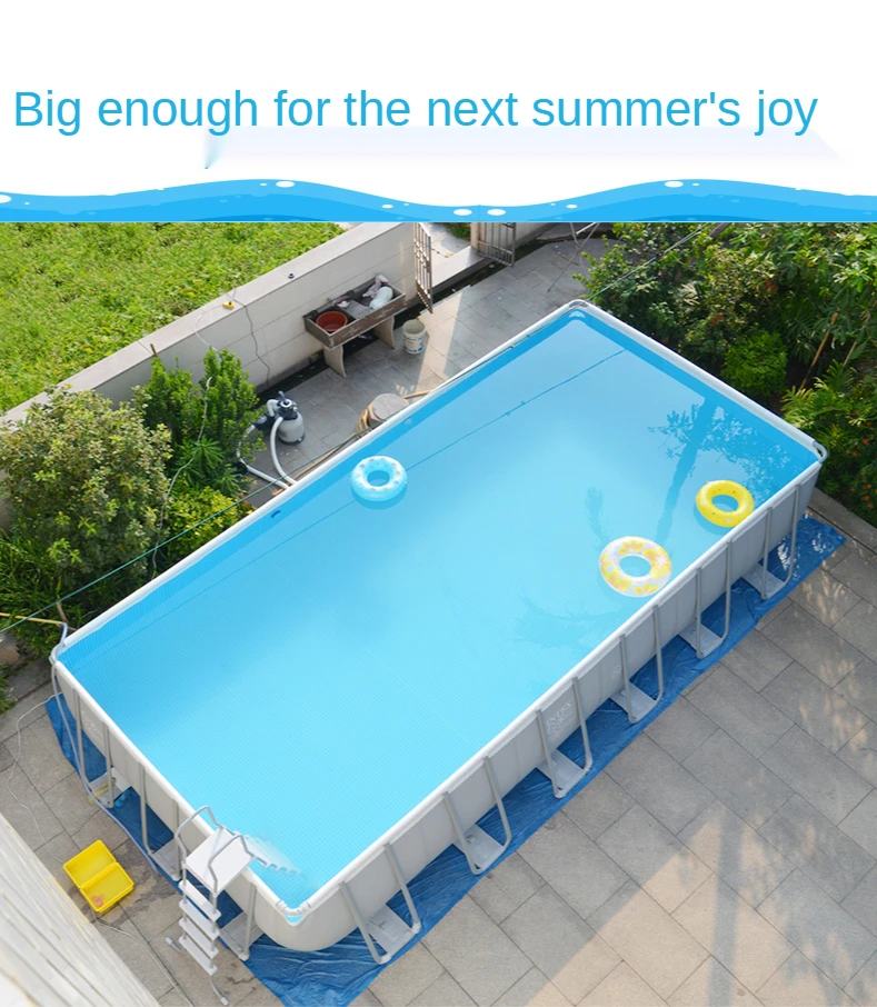 

Супер большая рама для бассейна, семейный бассейн, труба, рама для бассейна, вилла, кронштейн для детского бассейна, очень большой утолщенны...