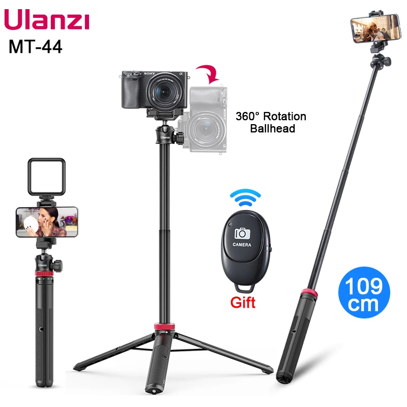 

Удлинительный штатив Ulanzi MT-44 для камеры DLSR, телефона, видеоблогов, штативов с креплением на Холодный башмак для телефона, микрофона, светоди...