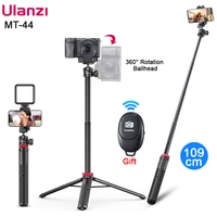 ulanzi mt 44 extend tripod for dlsr camera phone vlog tripods with cold shoe phone mount holder for microphone led light