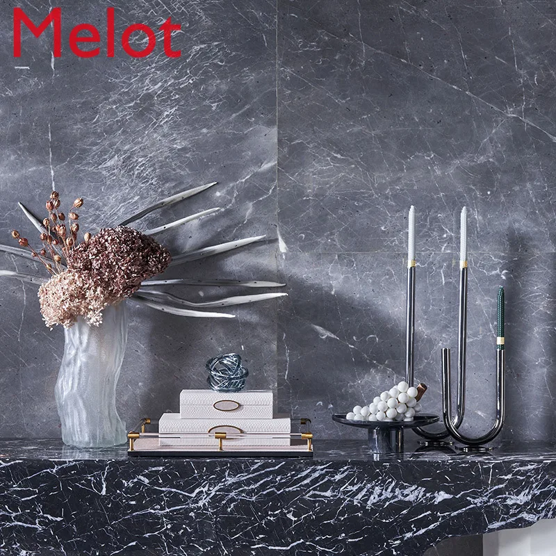 

Simple Modern Blue Glass Fruit Plate Living Room Decoration Dining Table Indoor Soft Furnishings Plate