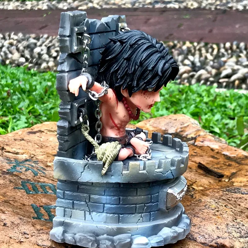 

Anime ONE PIECE Ace Fists Of Fire Prisoner Monkey D Luffy's Brother GK Box Action Figure Collectible Model Toy