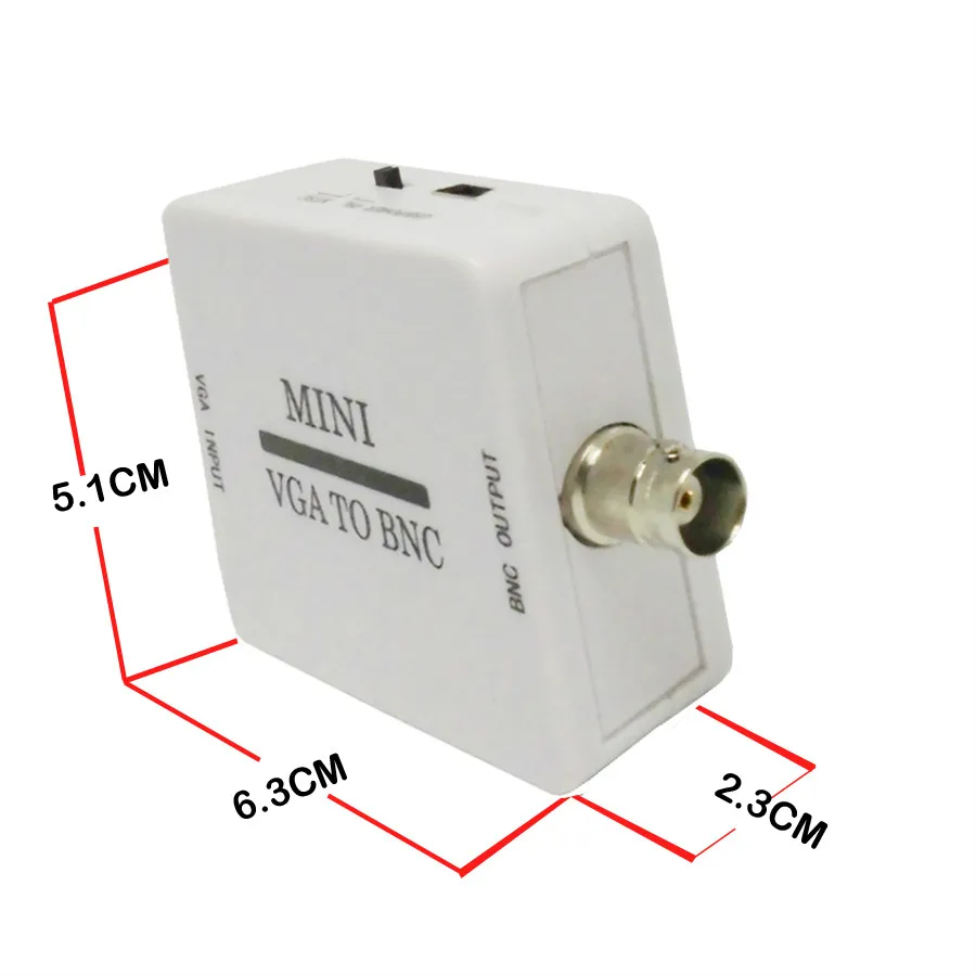 Преобразователь видео Mini HD VGA в BNC композитный адаптер цифровой переключатель для