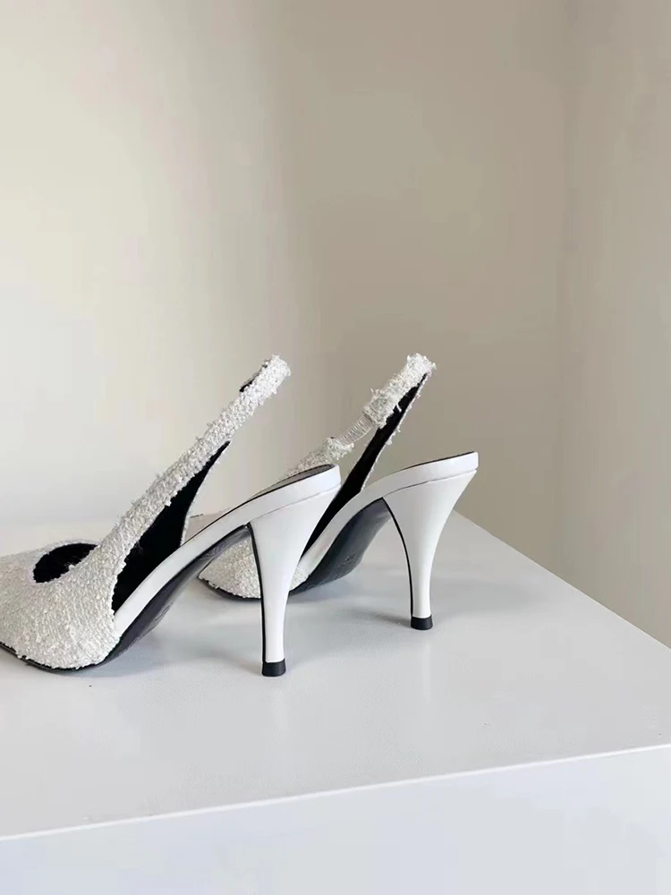 UVRCOS 2022 новейшие весенние туфли на высоком каблуке с острым носком ремешком пятке